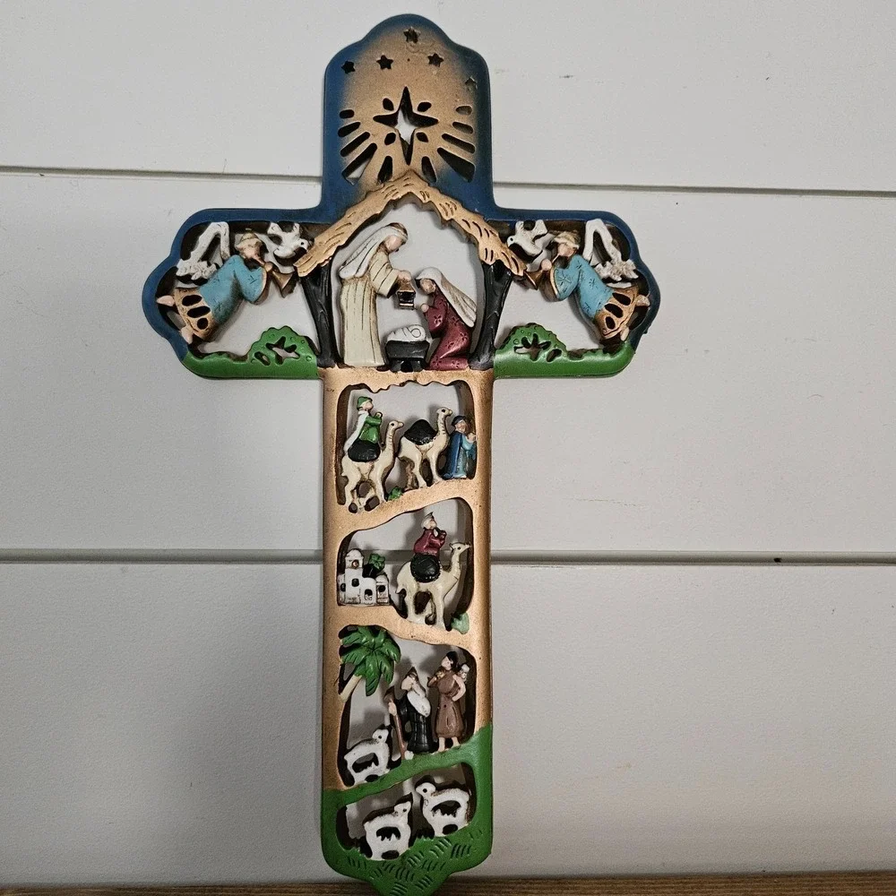 Nativity Wall Cross Made in China Christmas‎ Religious Decor 12